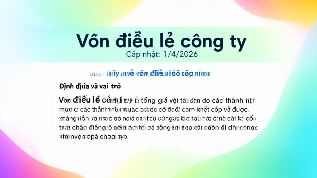 Vốn điều lệ công ty